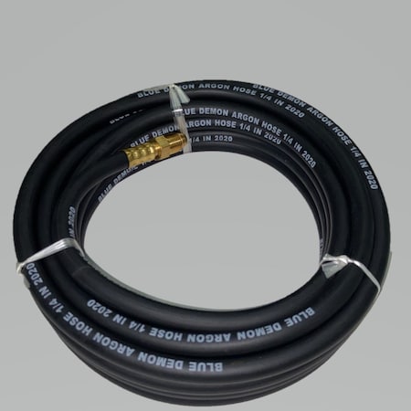 Blue Demon ARGON GAS WELDING HOSE, 1/4 IN X 25 FT, W/INERT GAS FITTING BDGH-ARG14-25
